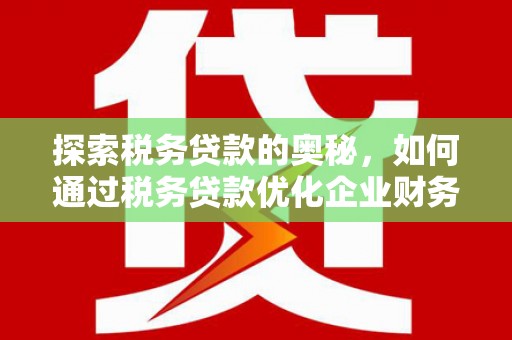 无为探索税务贷款的奥秘，如何通过税务贷款优化企业财务