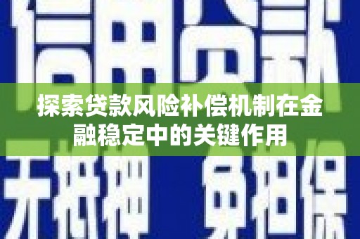 无为探索贷款风险补偿机制在金融稳定中的关键作用