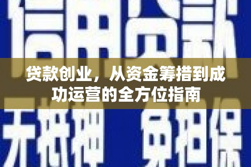 无为贷款创业，从资金筹措到成功运营的全方位指南