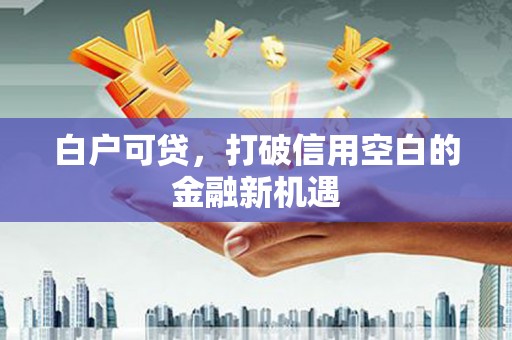 无为白户可贷，打破信用空白的金融新机遇