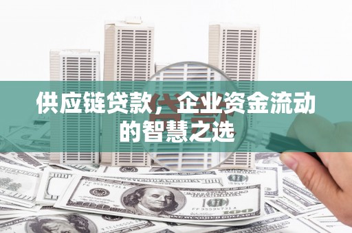 无为供应链贷款，企业资金流动的智慧之选