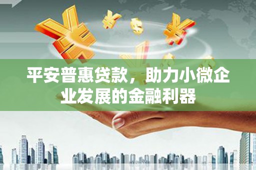 无为平安普惠贷款，助力小微企业发展的金融利器