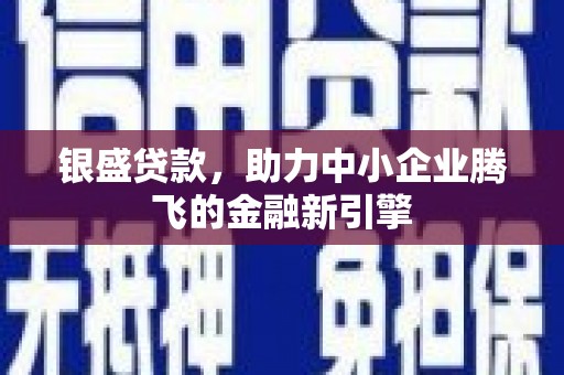 无为银盛贷款，助力中小企业腾飞的金融新引擎