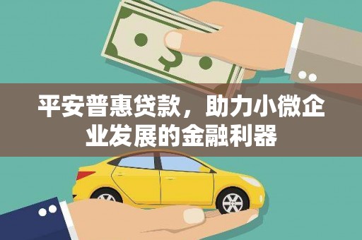 无为平安普惠贷款，助力小微企业发展的金融利器