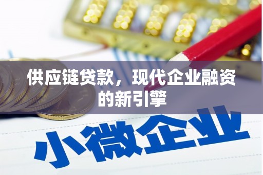 无为供应链贷款，现代企业融资的新引擎