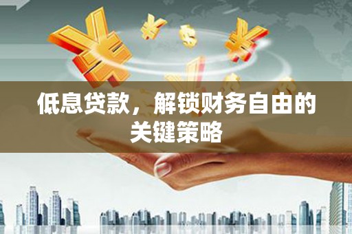 无为低息贷款，解锁财务自由的关键策略
