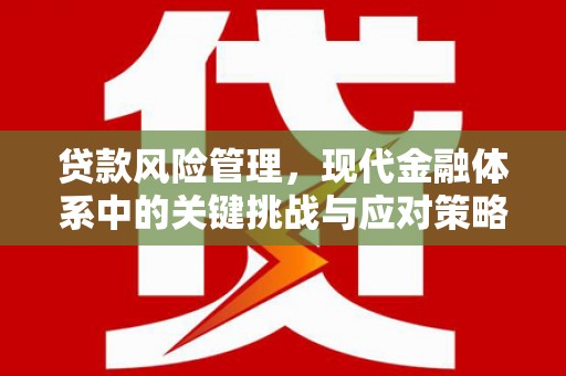 无为贷款风险管理，现代金融体系中的关键挑战与应对策略