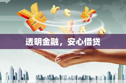 无为透明金融，安心借贷
